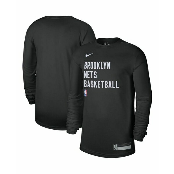 ナイキ レディース Tシャツ トップス Men's and Women's Black Brooklyn Nets 2023/24 Legend On-Court Practice Long Sleeve T-shirt Black