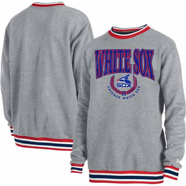 ˥塼  ѡåȥ  Chicago White Sox New Era Throwback Classic Pullover Sweatshirt Heather Gray