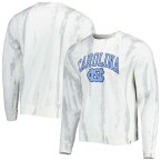 リーグカレッジエイトウェア メンズ パーカー・スウェットシャツ アウター North Carolina Tar Heels League Collegiate Wear Classic Arch Dye Terry Pullover Sweatshirt White/Silver