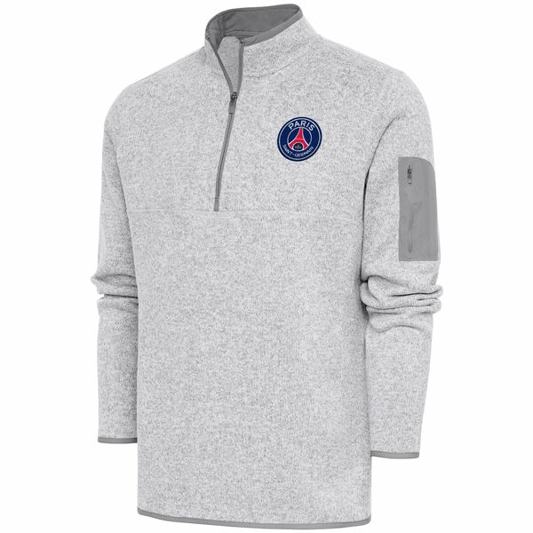 アンティグア メンズ ジャケット＆ブルゾン アウター Paris SaintGermain Elevate QuarterZip Pullover Heather Gray