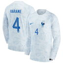 ナイキ メンズ ユニフォーム トップス Raphael Varane France National Team Nike 2022/23 Away Breathe Stadium Replica Long Sleeve Jersey White