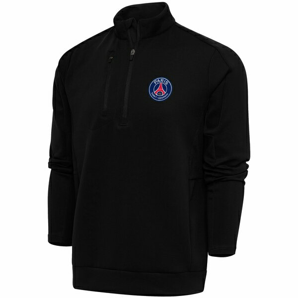 アンティグア メンズ ジャケット＆ブルゾン アウター Paris SaintGermain Genesis QuarterZip Pullover Black