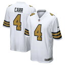 ナイキ メンズ ユニフォーム トップス Derek Carr New Orleans Saints Nike Alternate Game Jersey White