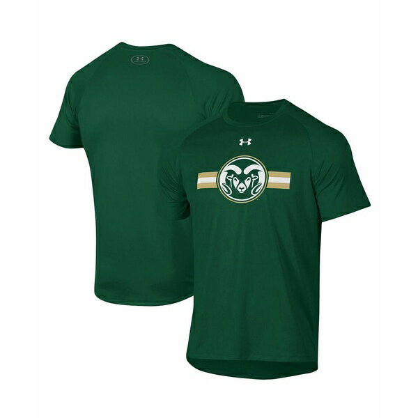 ޡ ǥ T ȥåץ Men's Green Colorado State Rams Logo Stripe Performance Raglan T-shirt Green