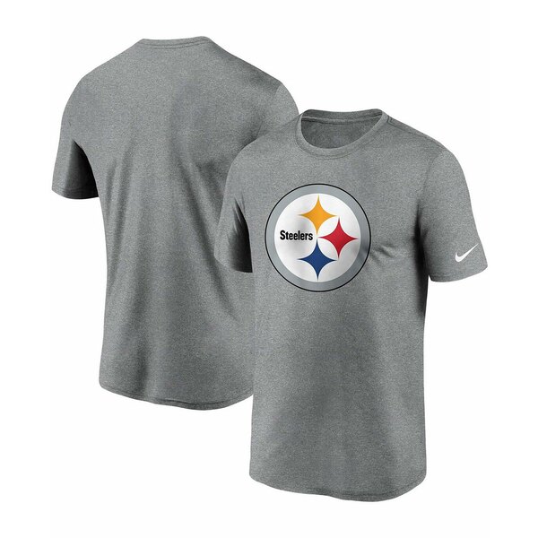 iCL fB[X TVc gbvX Men's Heather Charcoal Pittsburgh Steelers Logo Essential Legend Performance T-shirt Heather Charcoal