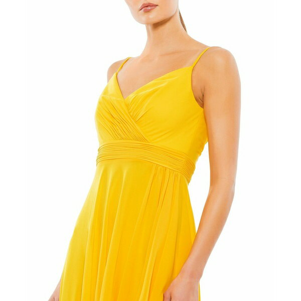 マックダガル レディース ワンピース トップス Women's Ieena Sleeveless Asymmetrical Gown Marigold