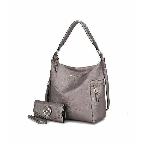 楽天astyMKFコレクション レディース 財布 アクセサリー Ophelia Women's Hobo Bag with Wallet by Mia K Pewter