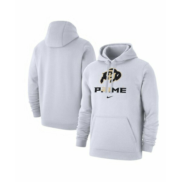 コーチ ナイキ レディース パーカー・スウェットシャツ アウター Men's White Colorado Buffaloes Coach Prime Pullover Hoodie White