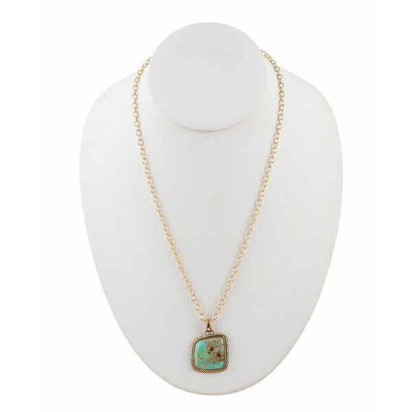 o[X fB[X lbNXE`[J[Ey_ggbv ANZT[ Boulder Bronze and Genuine Turquoise Pendant on Chain Necklace Turquoise