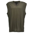 トム・クロム メンズ タンクトップ アンダーウェア Wide Neckline Top Green