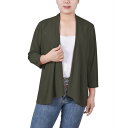 ニューヨークコレクション レディース ニット&セーター アウター Women's Solid 3/4 Sleeve Cardigan Grape Leaf(4)