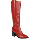 ジャーニーコレクション レディース ブーツ シューズ Women's Daria Extra Wide Calf Western Boots Red