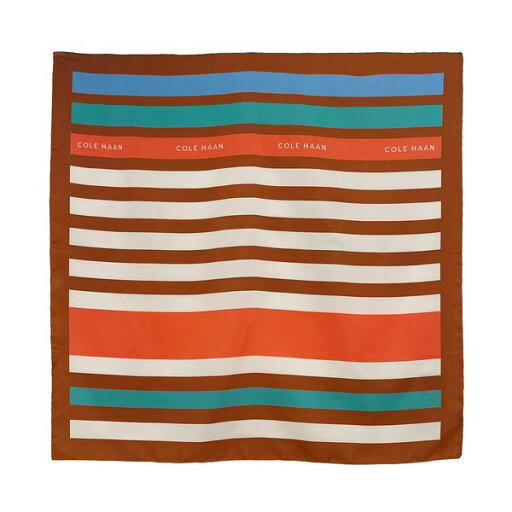 コールハーン レディース マフラー・ストール・スカーフ アクセサリー Striped Square Scarf British Tan コールハーン レディース マフラー・ストール・スカーフ アクセサリー Striped Square Scarf British Tan
