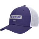 ナイキ レディース 帽子 アクセサリー Nike Men's Kansas State Wildcats Purple Wordmark Rise Adjust...
