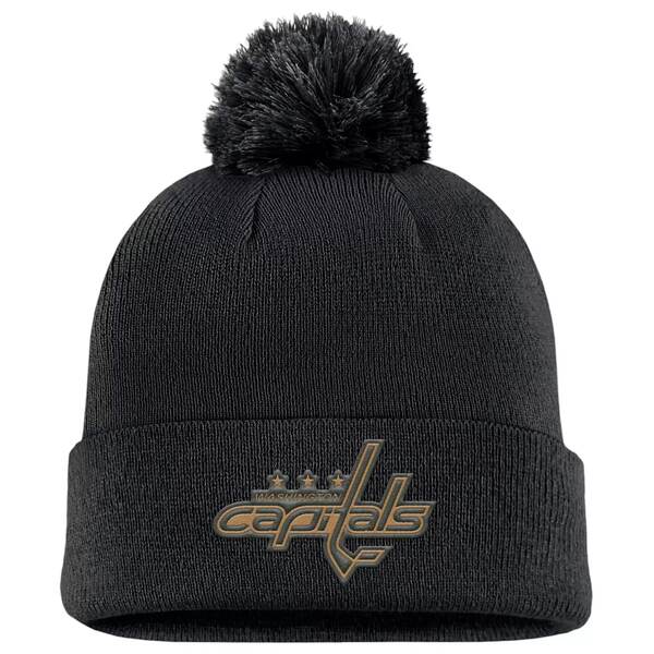 ファナティクス レディース 帽子 アクセサリー NHL Adult Washington Capitals Military Black Beanie -