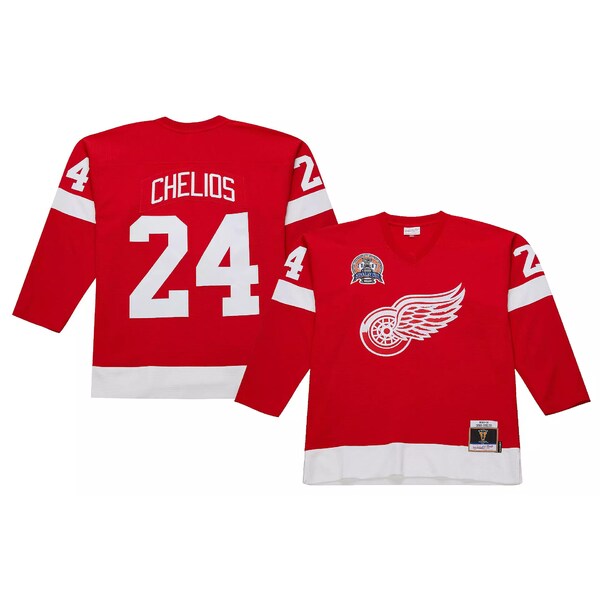 ミッチェル&ネス メンズ パーカー・スウェットシャツ アウター Mitchell & Ness Men's Detroit Red Wings Chris Chelios #24 2001 Vintage Home Replica Jersey -