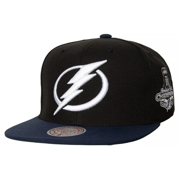 ミッチェル&ネス メンズ 帽子 アクセサリー Mitchell & Ness Adult Tampa Bay Lightning 2-Tone Patch Snapback Adjustable Hat -