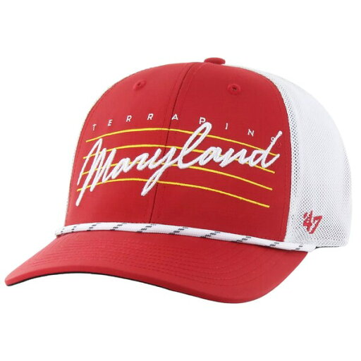 フォーティーセブン メンズ 帽子 アクセサリー '47 Men's Maryland Terrapins Red Downburst Trucker Adjustable Hat - フォーティーセブン メンズ 帽子 アクセサリー '47 Men's Maryland Terrapins Red Downburst Trucker Adjustable Hat -