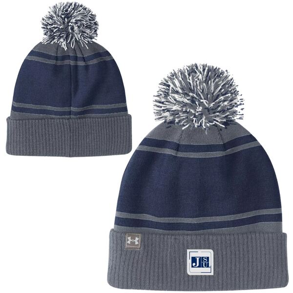 アンダーアーマー メンズ 帽子 アクセサリー Under Armour Adult Jackson State Tigers Grey Pom Knit Beanie -