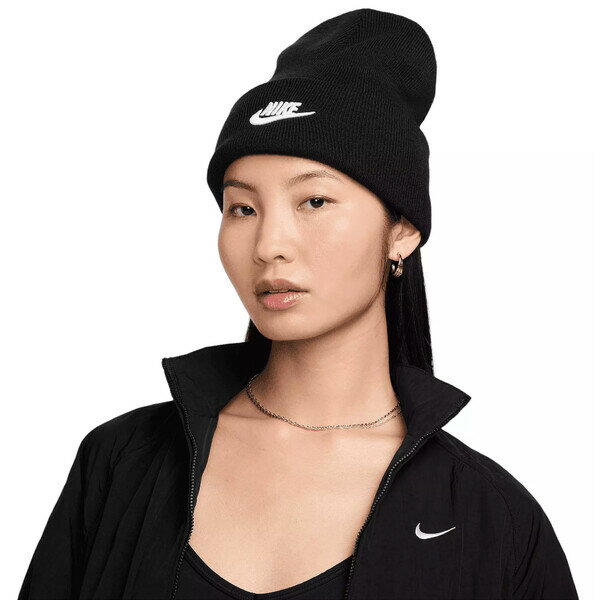 ナイキ レディース 帽子 アクセサリー Nike Peak Futura Beanie Black/White