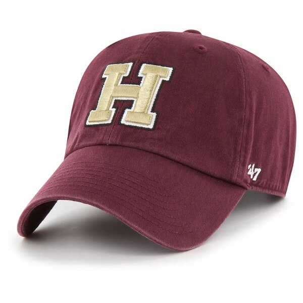 フォーティーセブン メンズ 帽子 アクセサリー '47 Adult Harvard Crimson Dark Maroon Clean Up Adjustable Hat -
