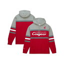 ミッチェル&ネス メンズ パーカー・スウェットシャツ アウター Men's Red Washington State Cougars Head Coach Pullover Hoodie Red