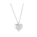 シモナ レディース ネックレス・チョーカー・ペンダントトップ アクセサリー Sterling Silver Center Pave CZ Heart Necklace Silver(4)