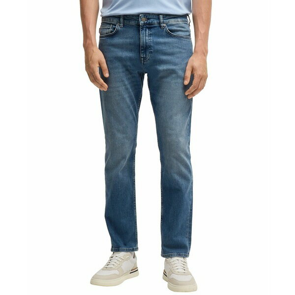 ヒューゴボス メンズ デニムパンツ ボトムス Men's Delaware Slim-Fit Jeans Open Blue