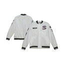 ミッチェル&ネス メンズ ジャケット&ブルゾン アウター Men's White Chicago White Sox City Collection Satin Full-Snap Varsity Jacket White