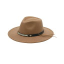ピーターグリム レディース 帽子 アクセサリー Giza Ultra Felt Stiched Band Wide Brim Hat Brown