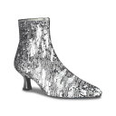 インポ レディース ブーツ シューズ Women's Nidia Sequin Kitten Heel Pointed Toe Ankle Booties Pe...