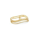 ペイジノヴィック レディース リング アクセサリー Coup De Coeur 18K Yellow Gold & 0.64 TCW Wavy Double-Finger Ring yellow gold