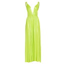 ブロンクスアンドバンコ レディース ワンピース トップス Goddess Metallic Floor-Length Gown neon yellow