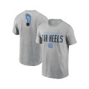ジョーダン メンズ シャツ トップス Men's Heather Gray North Carolina Tar Heels Campus 2-Hit Primary Mascot T-Shirt Heather Gray