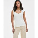 ボス オレンジ レディース カットソー トップス Women's Sweetheart-Neck Sleeveless Rib Top Soft Cream(4)