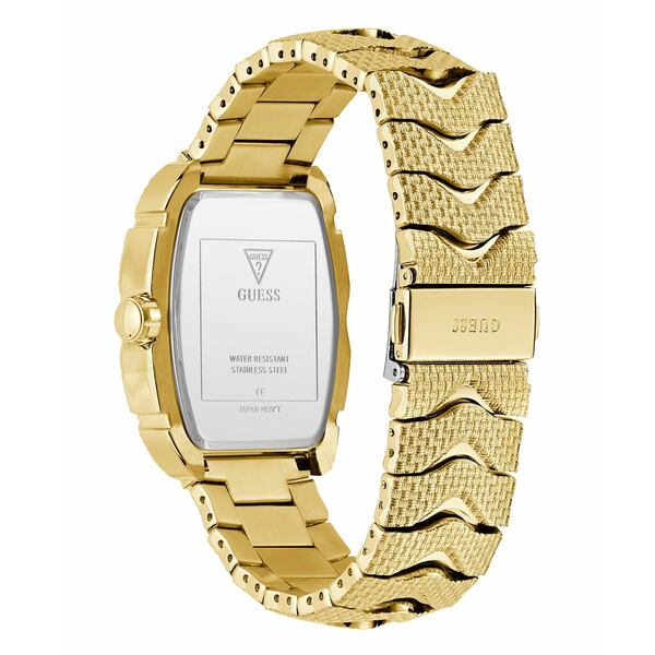 ゲス メンズ 腕時計 アクセサリー Men's Multi-Function Gold-Tone Stainless Steel Watch, 40mm Gold-Tone
