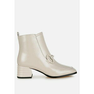 ロンンドンラグ レディース ブーツ シューズ Algol Textured Block Heel Ankle Boots Beige