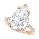 バッジェリーミシュカ レディース リング アクセサリー Certified Lab Grown Diamond Pear Cut Hidden Halo Eng...