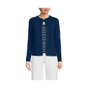 ランズエンド レディース ニット&セーター アウター Women's Blend Scallop Edge Fitted Cardigan Sweater - ...