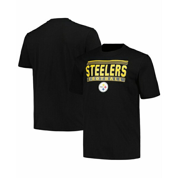 եʥƥ   ȥåץ Branded Men's Black Pittsburgh Steelers Big Tall ...