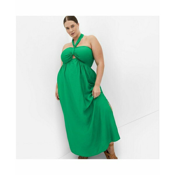 ƥå ǥ ԡ ȥåץ Plus Size Peta Serene Maxi Dress Kelly green