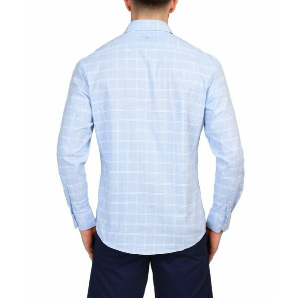 テーラーバード メンズ シャツ トップス Men's Windowpane Long Sleeve Shirt Lt blue