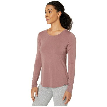 プラーナ レディース シャツ トップス Foundation Long Sleeve Crew Neck Top Dark Mauve Heather