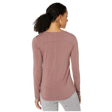 プラーナ レディース シャツ トップス Foundation Long Sleeve Crew Neck Top Dark Mauve Heather