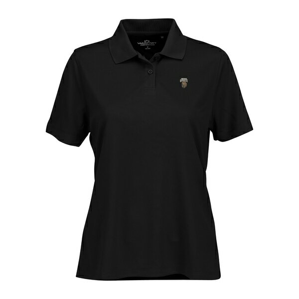 ビンテージアパレル レディース ポロシャツ トップス Montana Grizzlies Women's Vansport Omega Plus Size Tech Polo Black