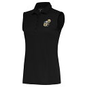 アンティグア レディース ポロシャツ トップス New Orleans Saints Antigua Women's Throwback Logo Sleeveless Tribute Polo Black