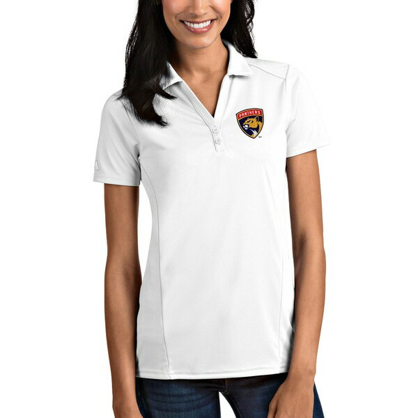 アンティグア レディース ポロシャツ トップス Florida Panthers Antigua Women's Tribute Polo White