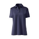 ランズエンド レディース ポロシャツ トップス Women's School Uniform Short Sleeve Rapid Dry Sport Neck...
