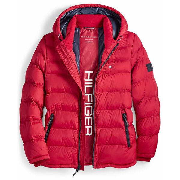 トミー ヒルフィガー メンズ ジャケット＆ブルゾン アウター Men's Quilted Puffer Jacket, Created for Macy's Red