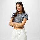 ジャック ウィルス レディース カットソー トップス Striped Baby T-Shirt(4)